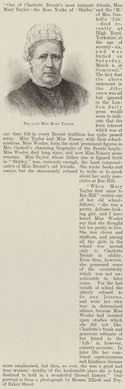 A falecida Miss Mary Taylor (gravura) de English School