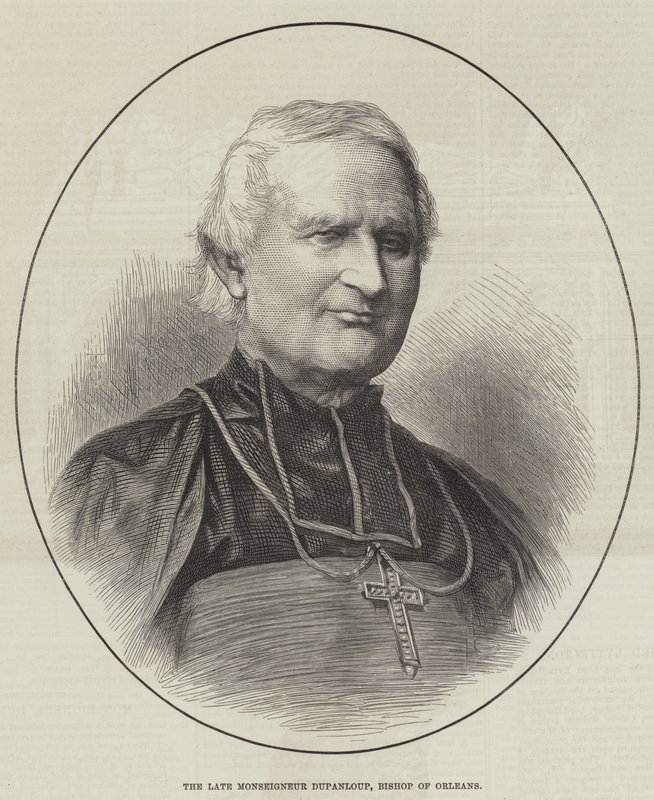 O falecido Monseigneur Dupanloup, Bispo de Orleans (gravura) de English School