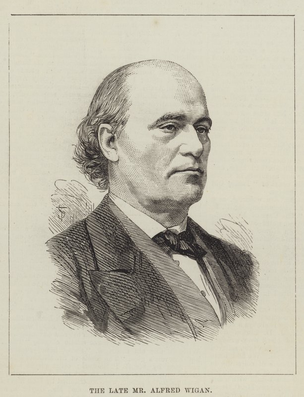 O falecido Sr. Alfred Wigan (gravura) de English School