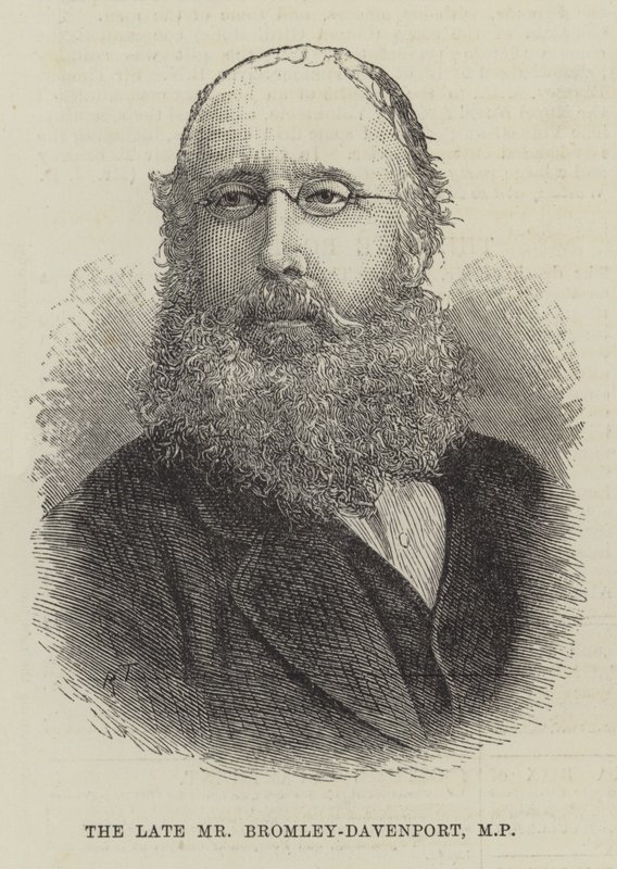 O falecido Sr. Bromley-Davenport, deputado (gravura) de English School