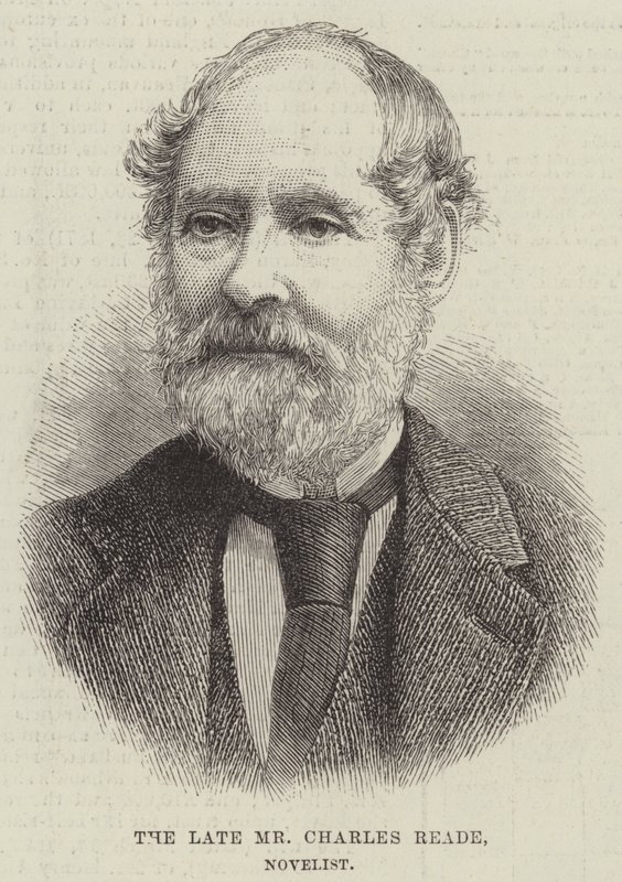 O falecido Sr. Charles Reade, Novelista (gravura) de English School
