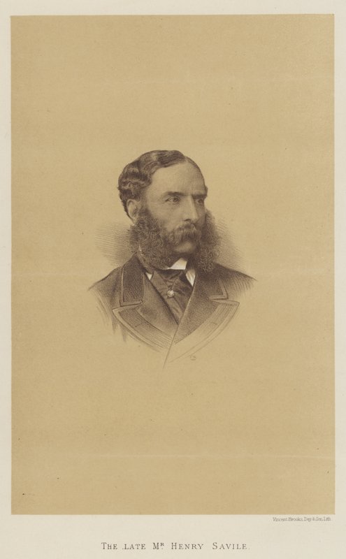 O falecido Sr. Henry Savile (litho) de English School