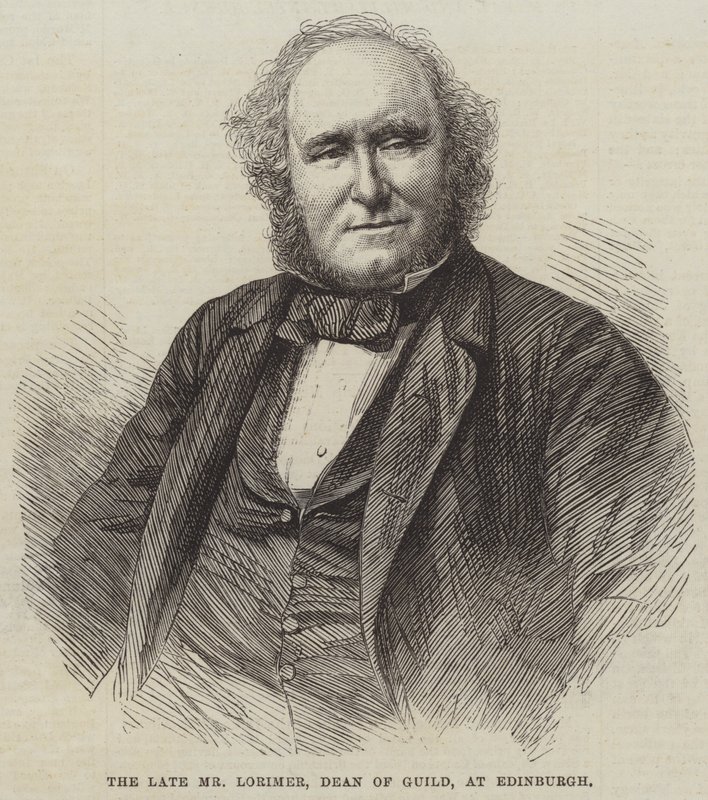 O falecido Sr. Lorimer, Decano do Grémio, em Edimburgo (gravura) de English School