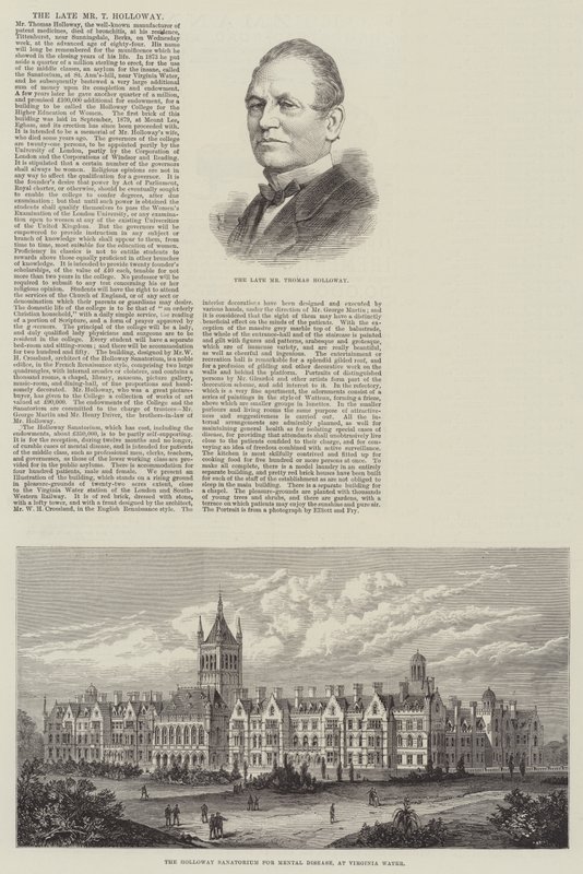 O falecido Sr. T Holloway (gravura) de English School