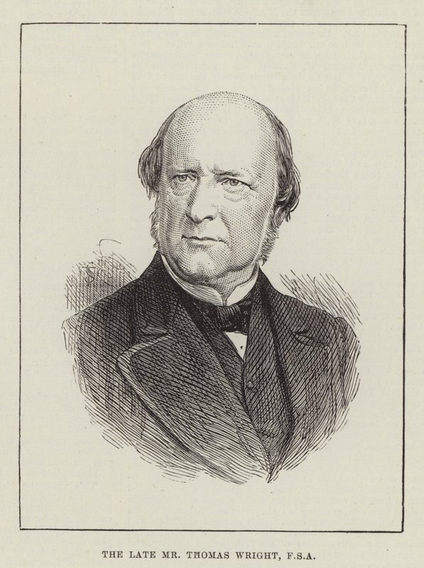 O falecido Sr. Thomas Wright, FSA (gravura) de English School