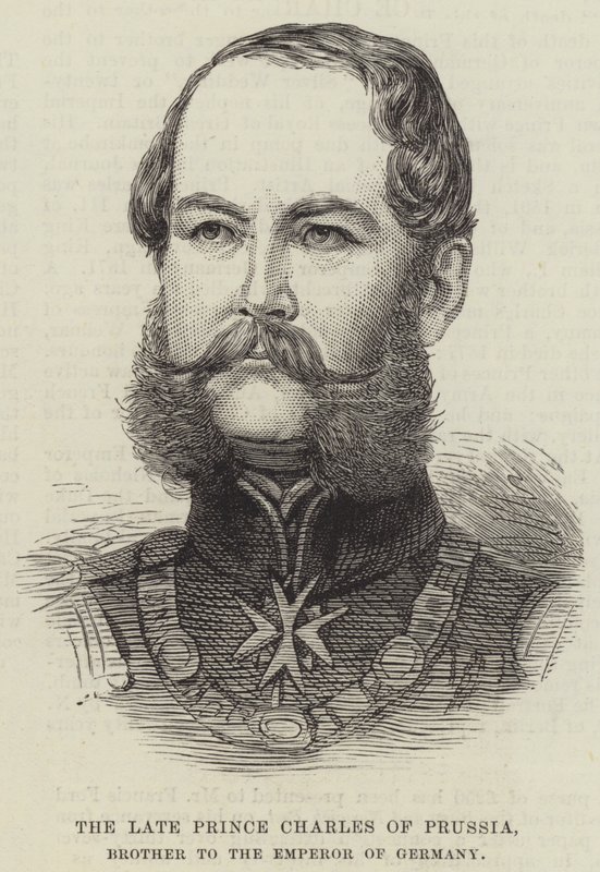 O falecido Príncipe Carlos da Prússia, Irmão do Imperador da Alemanha (gravura) de English School