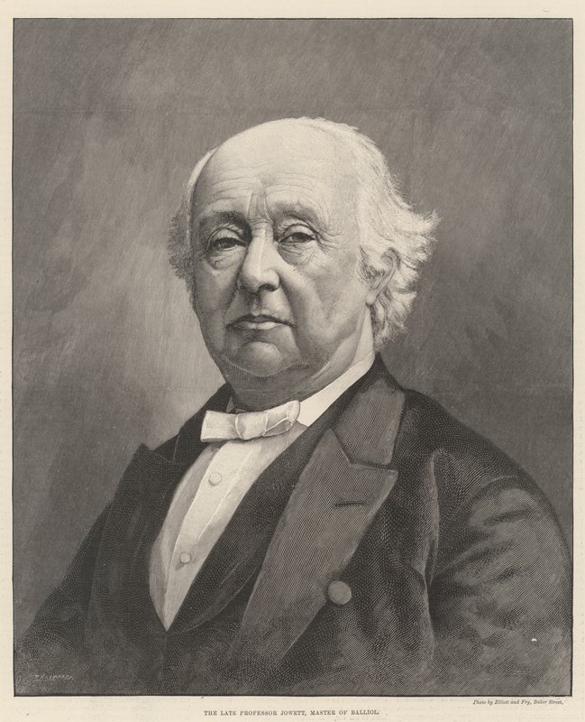 O falecido Professor Jowett, Mestre de Balliol (gravura) de English School