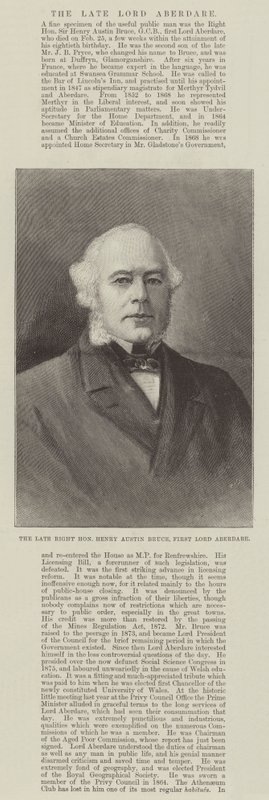 O ilustre Henry Austin Bruce, Primeiro Lorde Aberdare (gravura) de English School