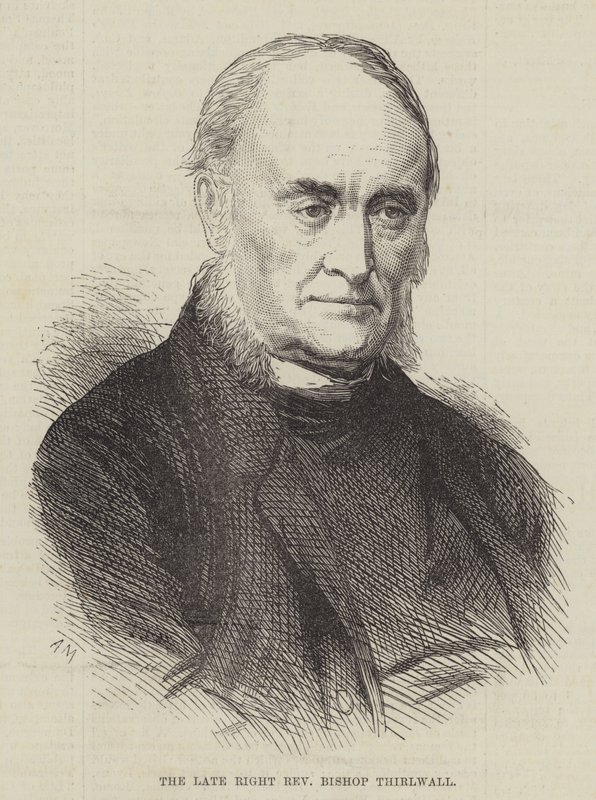 O falecido Reverendo Bispo Thirlwall da direita (gravação) de English School