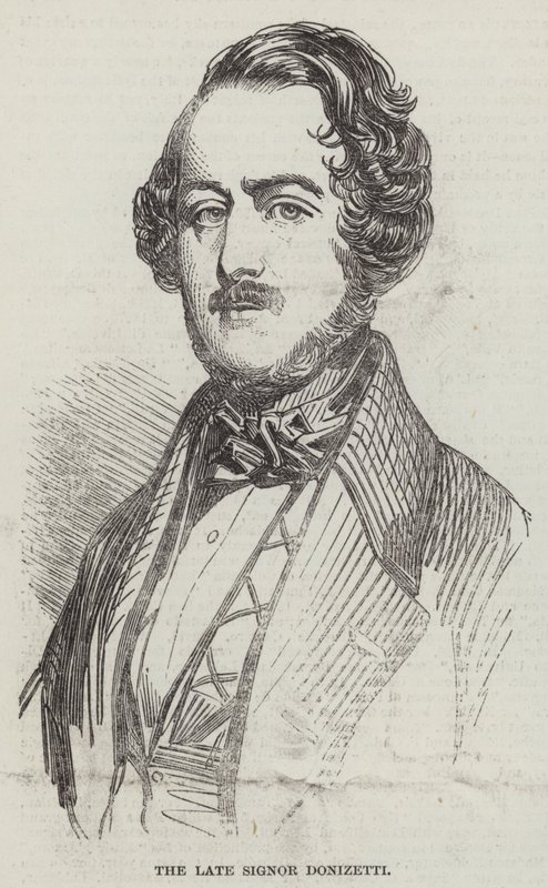 O falecido Signor Donizetti (gravura) de English School