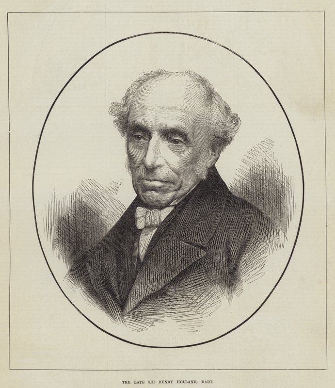 O falecido Sir Henry Holland, Baronete (gravura) de English School