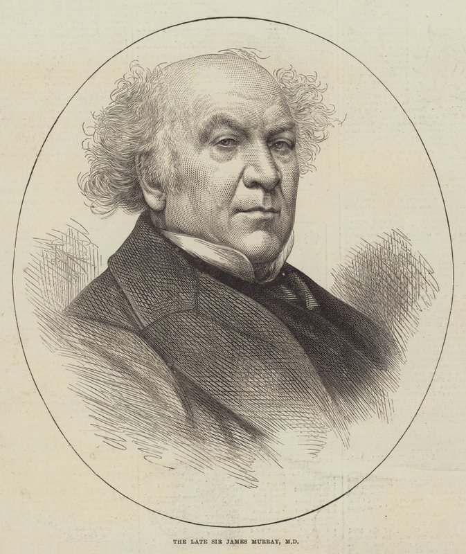 O falecido Sir James Murray, MD (gravura) de English School