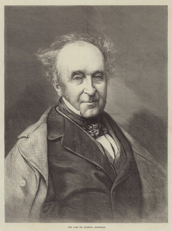 O falecido Sir Roderick Murchison (gravura) de English School