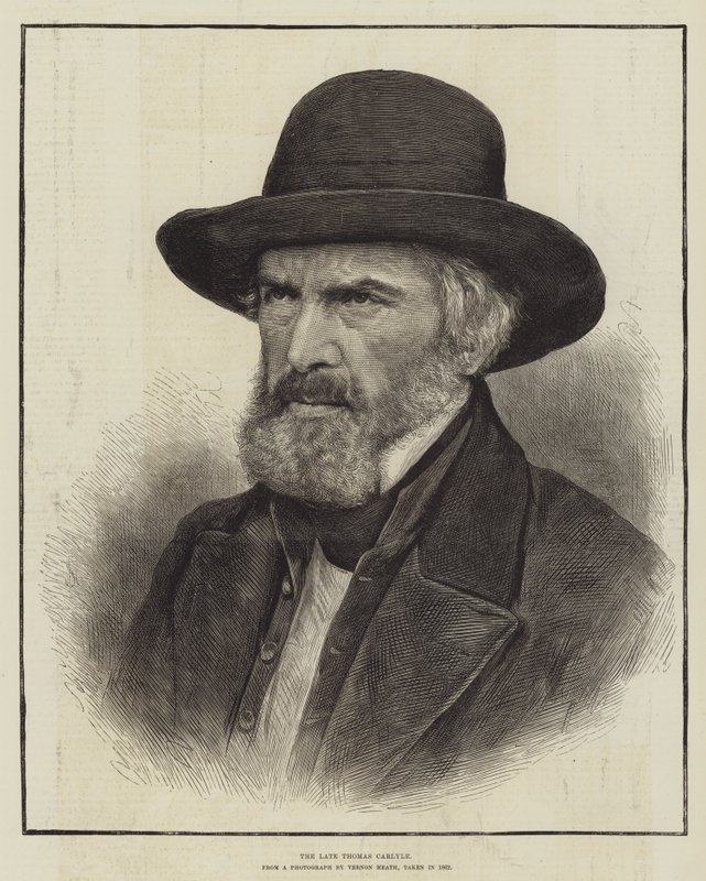 O falecido Thomas Carlyle (gravura) de English School