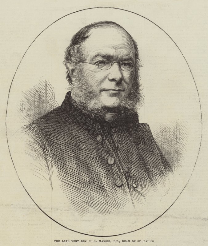 O falecido Muito Reverendo H L Mansel, DD, Reitor de São Paulo (gravura) de English School
