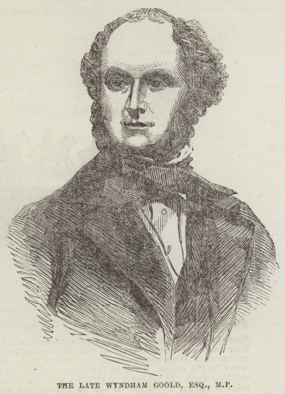 O falecido Wyndham Goold, Esquire, MP (gravura) de English School