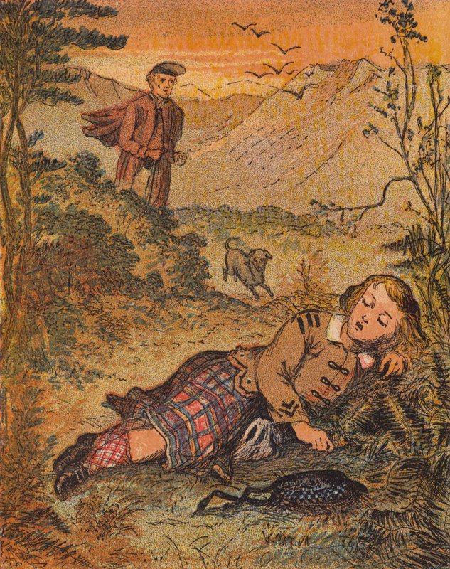 A criança perdida (litografia a cores) de English School