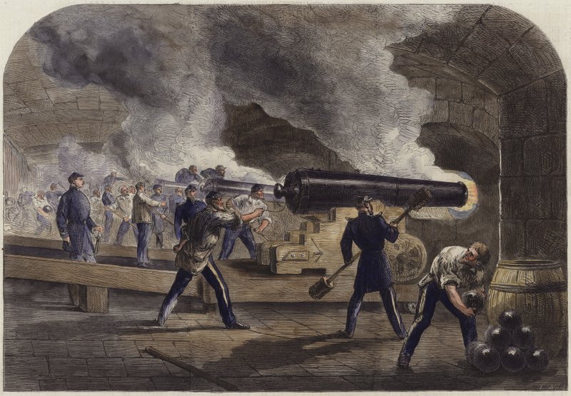 A bateria principal em Fort Sumter de English School