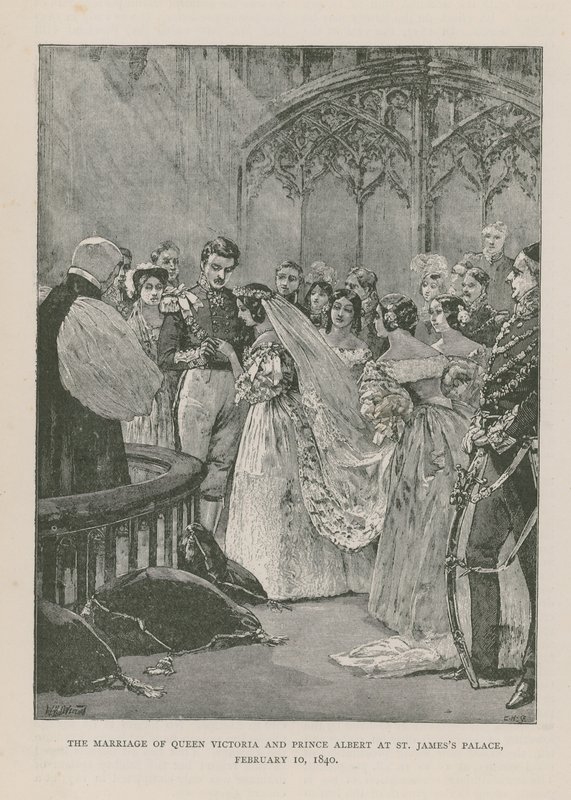 O casamento da rainha Victoria e do príncipe Albert de English School