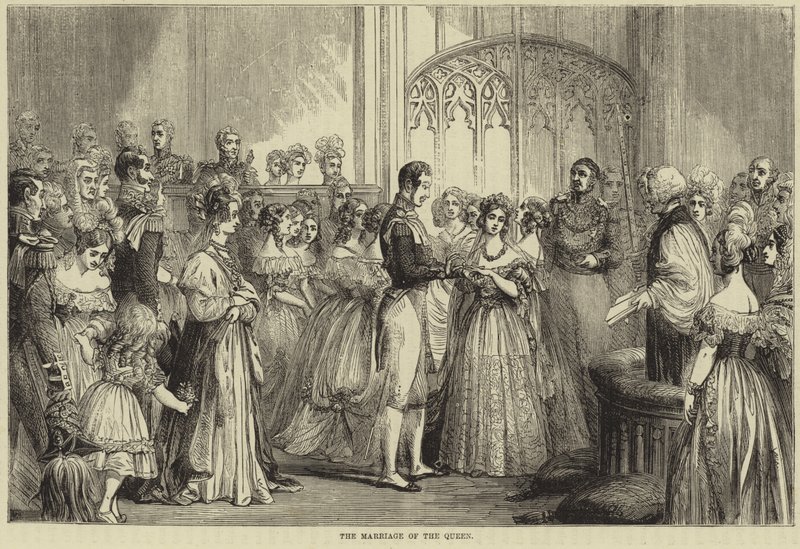 O casamento da rainha Victoria e do príncipe Albert de Saxe-Coburg e Gotha de English School