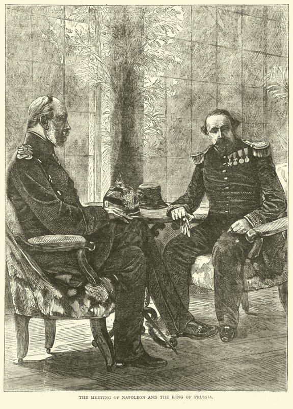 O encontro de Napoleão e o rei da Prússia, setembro de 1870 de English School