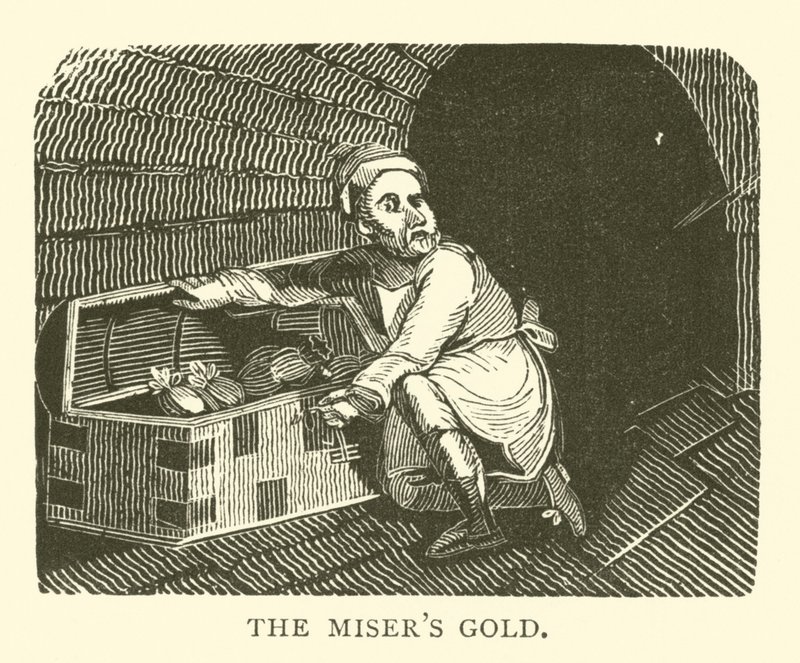 O ouro dos avarentos (xilogravura) de English School