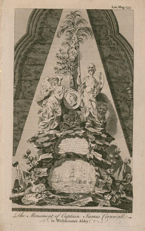 O monumento do capitão James Cornwall de English School