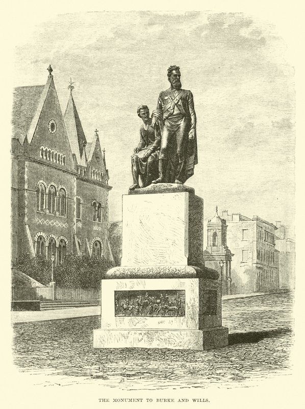 O monumento a Burke e Wills de English School