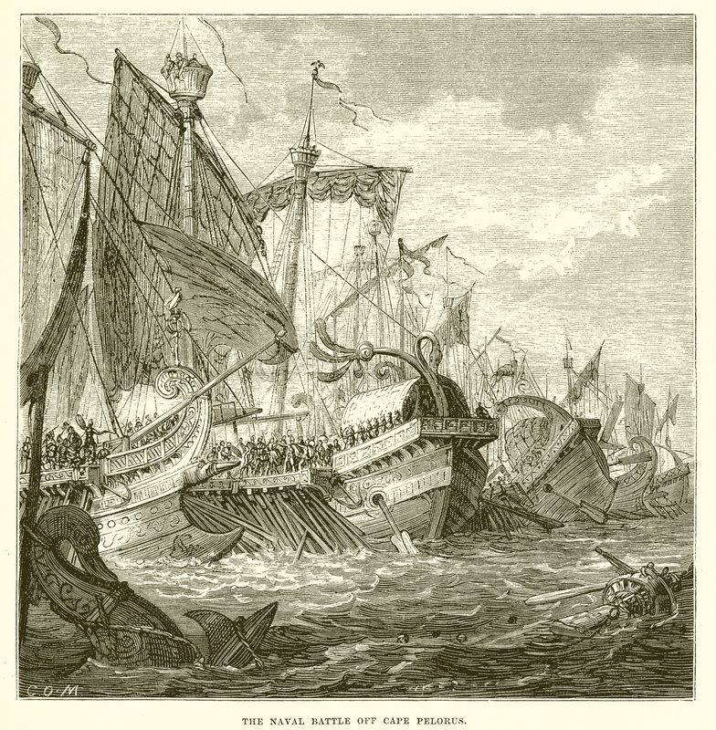 A batalha naval ao largo do Cabo Pelorus de English School