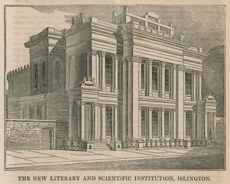 A nova instituição científica e literária, Islington, Londres de English School