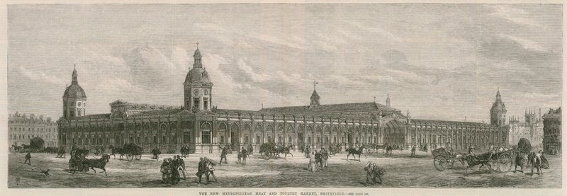 O novo mercado metropolitano de carnes e aves, Smithfield de English School