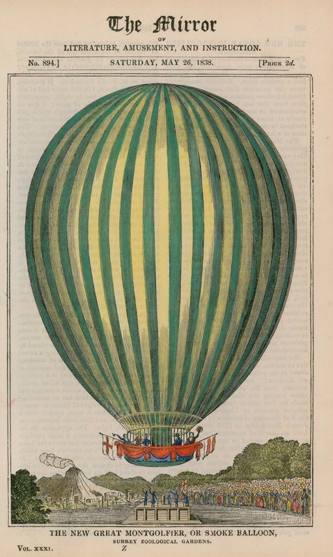 O novo grande Montgolfier, ou balão de fumaça de English School