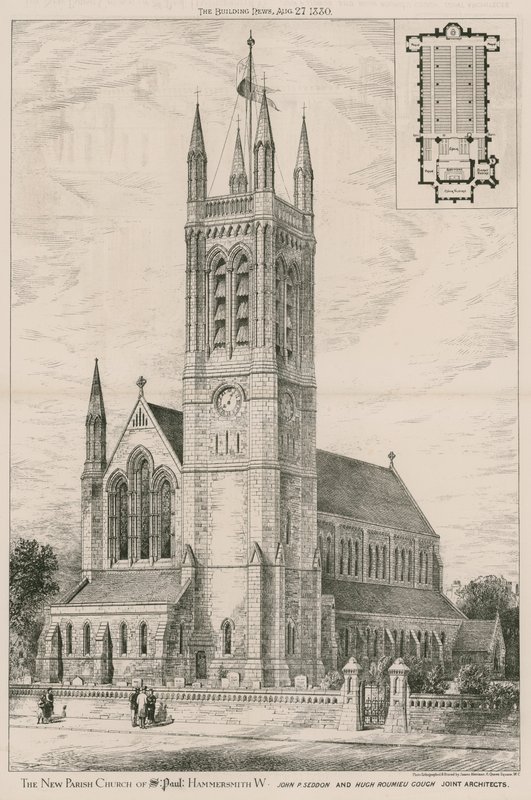 A nova igreja paroquial de St Paul, Hammersmith de English School