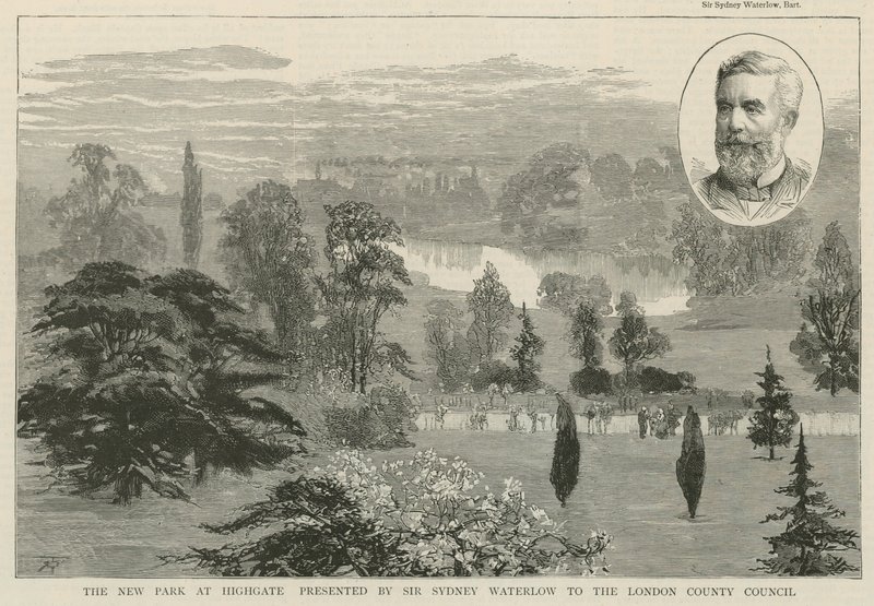O novo parque em Highgate apresentado por Sir Sydney Waterlow de English School