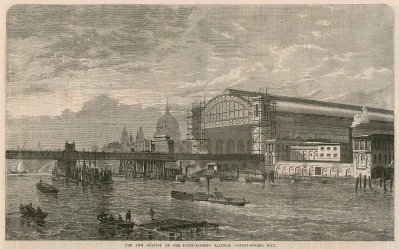 A nova estação da Ferrovia do Sudeste, Cannnon Street, Londres de English School
