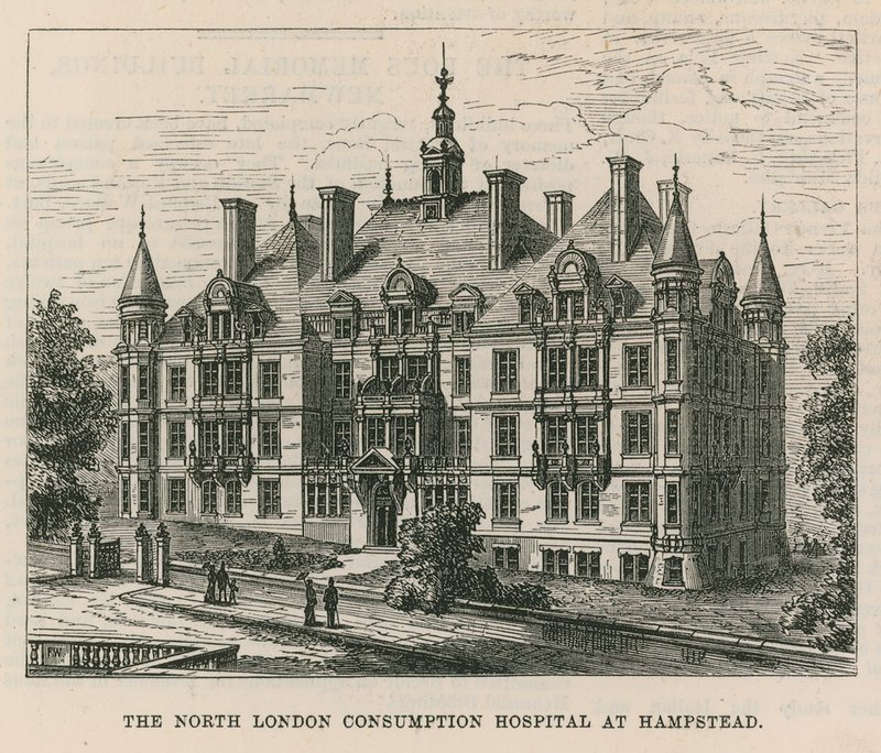 O hospital de consumo do norte de Londres em Hampstead de English School