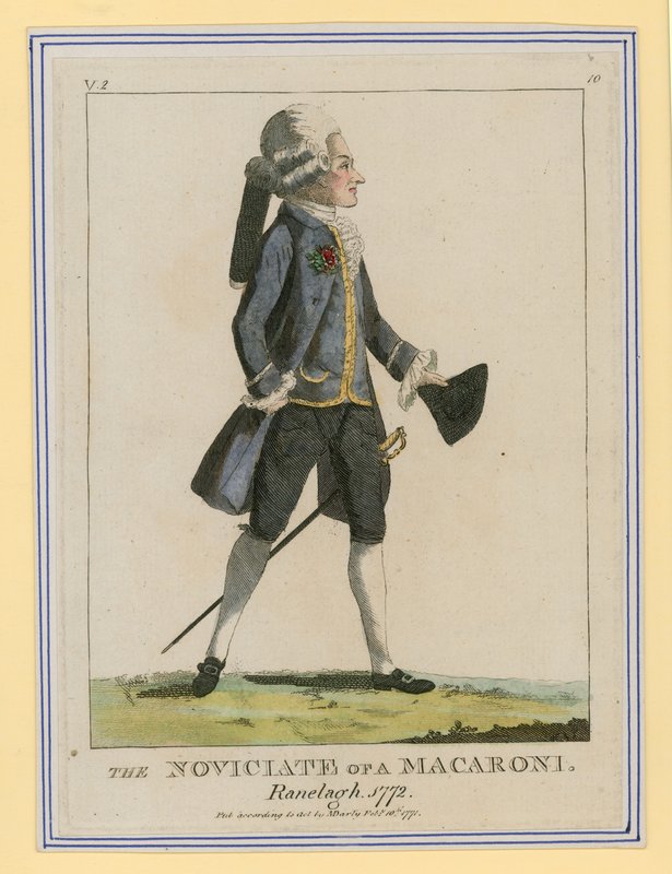 O noviciado de um macarrão, Ranelagh, 1772 de English School