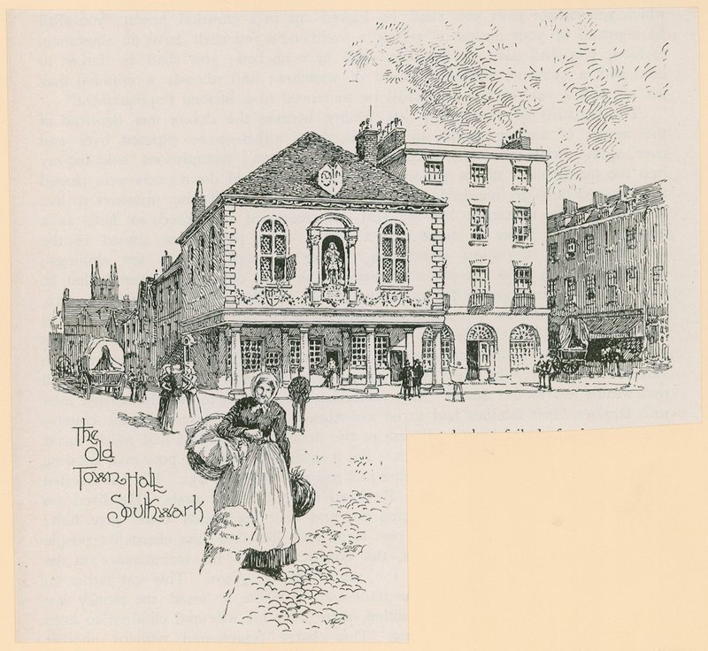 A antiga Câmara Municipal, Borough High Street, Southwark, Londres de English School