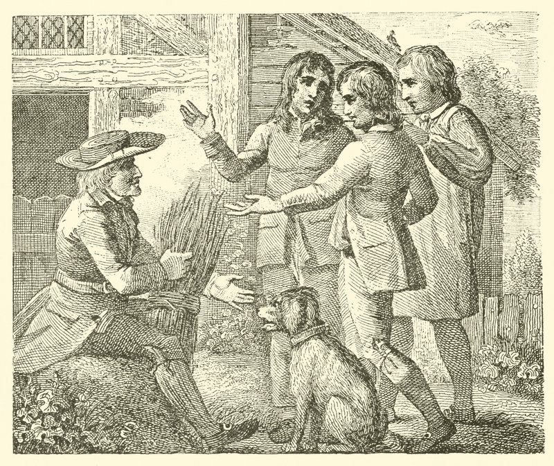 O velho e os seus filhos (gravura) de English School