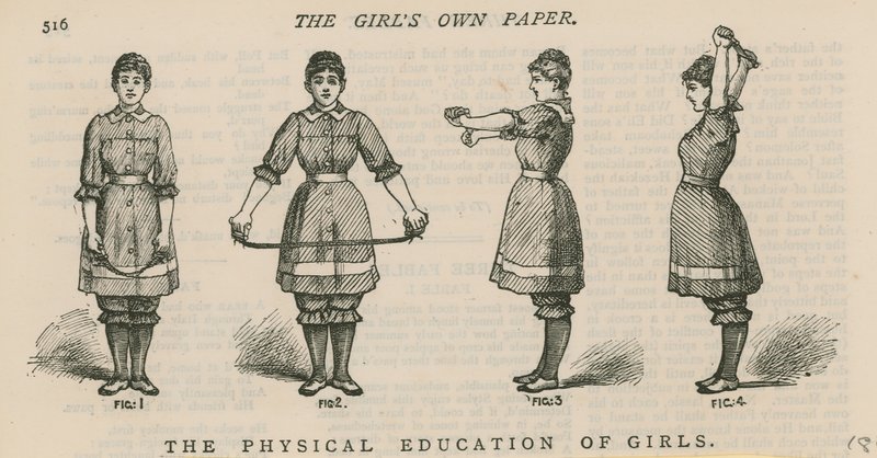 A educação física das meninas de English School