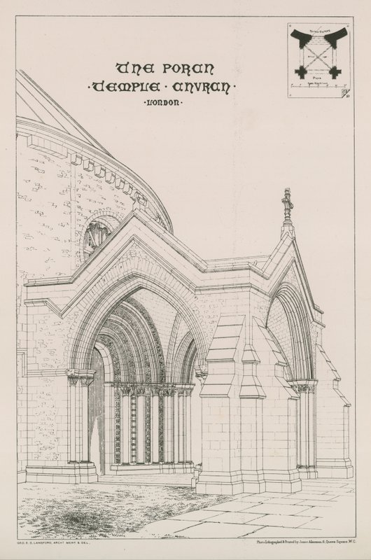 O pórtico da igreja do templo de English School