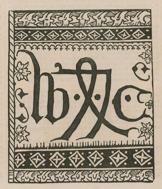 A marca das impressoras de William Caxton de English School