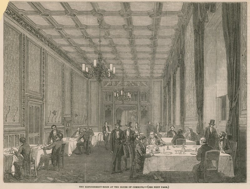 A sala de refresco na Câmara dos Comuns de English School