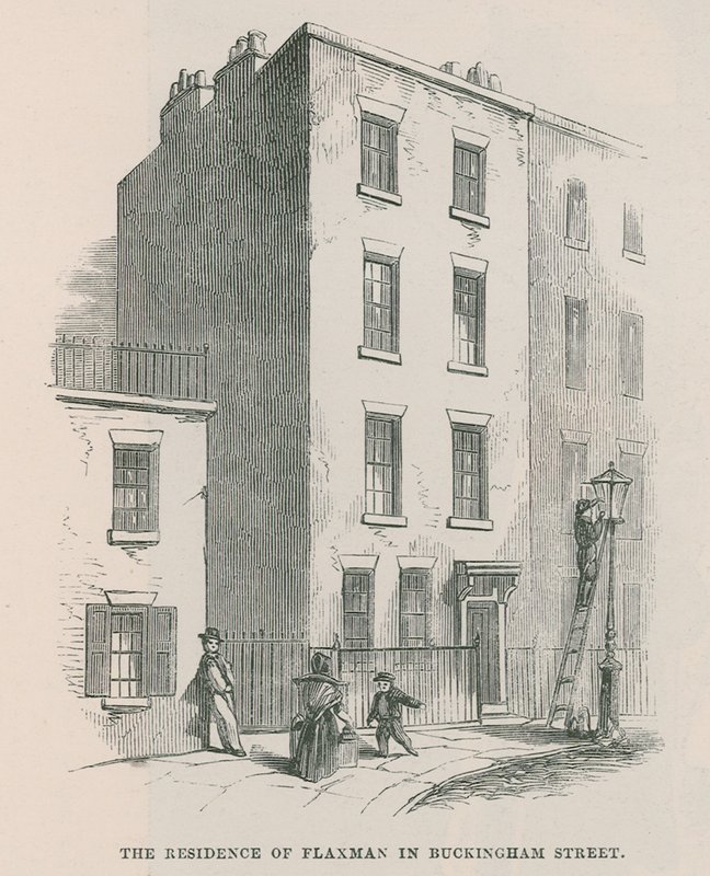 A residência de John Flaxman na Buckingham Street de English School