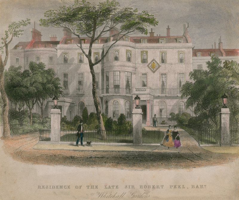 A residência do falecido Sir Robert Peel de English School