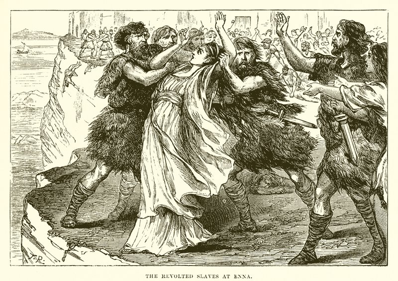 Os escravos revoltados de Enna (gravura) de English School