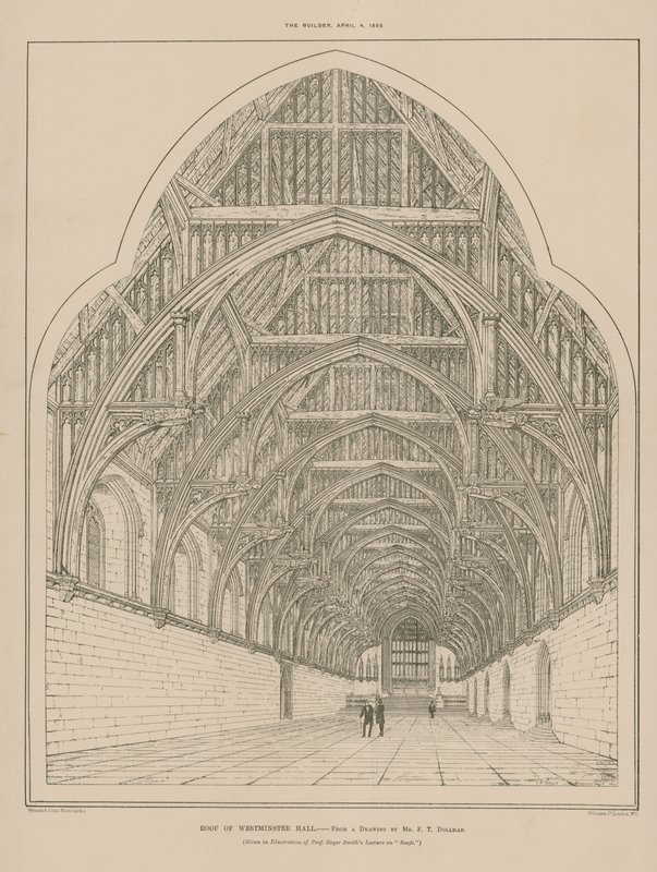 O telhado do Westminster Hall de English School