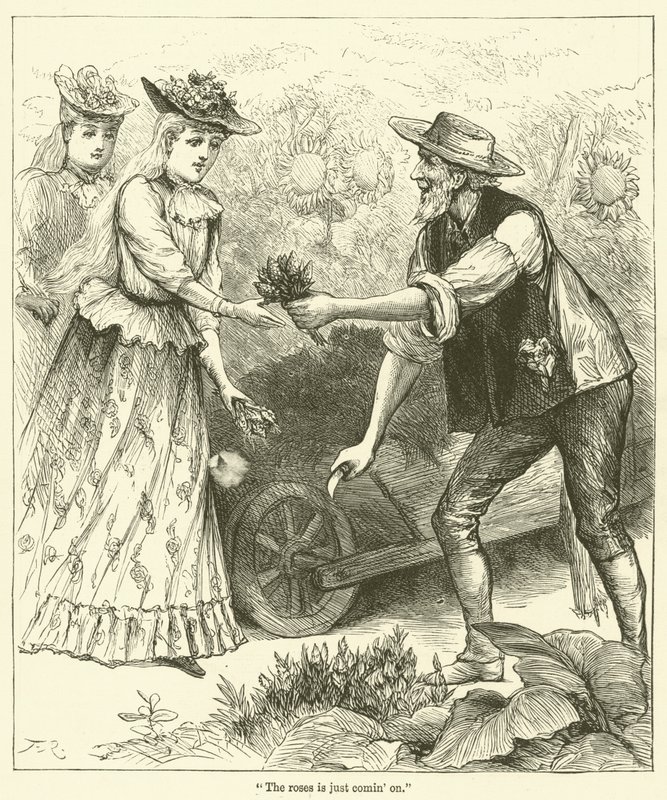 "As rosas estão a nascer" (gravura) de English School