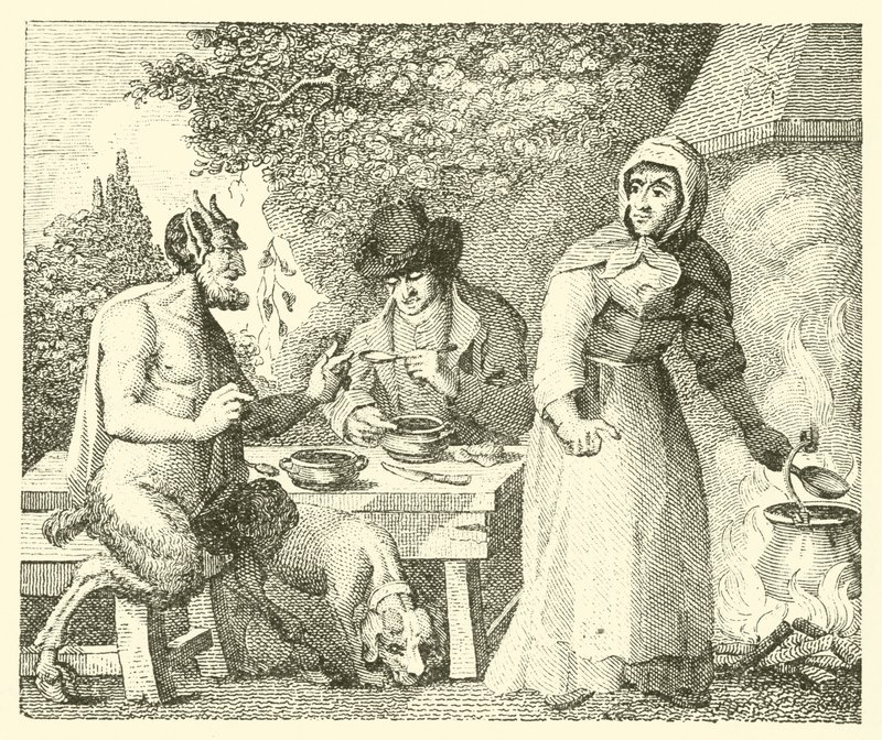 O sátiro e o viajante (gravura) de English School