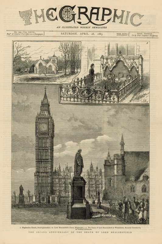 O segundo aniversário da morte de Lord Beaconsfield de English School